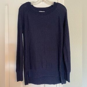 Old Navy Women’s Knit Tunic Sweater Dark Blue with Pink Speckles Medium M